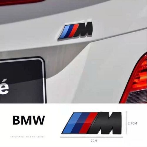 Logo ///M Bmw Sport Performance Emblème Badge Chromé Autocollant Noir 70mm X 27 Mm