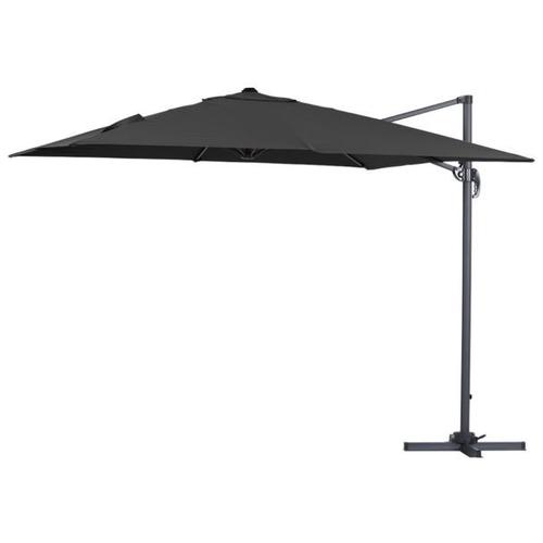 Parasol Jardin Déporté Alu Sun 3 - Carré - 3 X 3 M - Noir