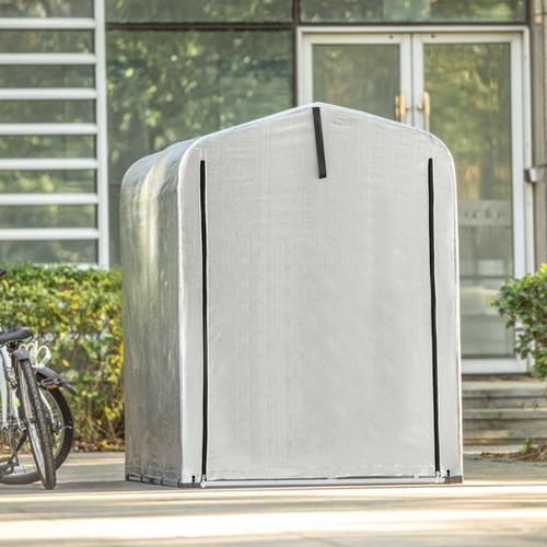 SoBuy Abri de Vélo Bike Shelter Garage pour Vélo Tente Garage  Multifonctionnel Tentes de vélo Extérieur en Couleur Argent, 120x176x163  cm, KLS11