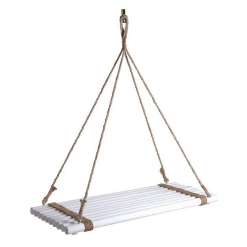 Plateau Suspendu En Bois Teinté Blanc