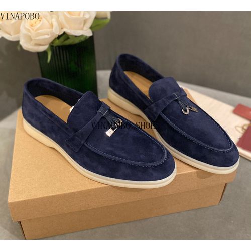 Chaussures Vinapobomocassins Décontractés En Cuir Pour Femmesmocassins Paresseuxchaussures Enfilersangle De Verrouillage En Métalchaussures De Couple