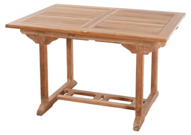 Harris - Table De Jardin 4/6 Personnes - Rectangulaire Extensible 120/180 X 90 Cm En Bois Teck