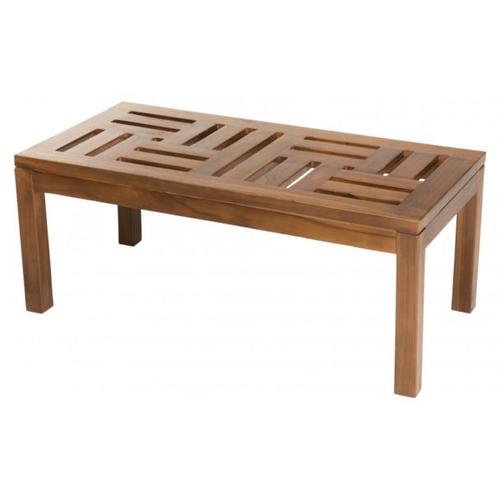 Hanna - Table Basse De Jardin Rectangulaire 100 X 50 Cm En Bois Teck Huil?