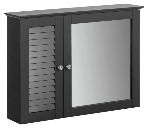 Sobuy Armoire Miroir Meuble Haut De Salle De Bain Armoire Suspendue Avec Porte Miroir Commode, Bzr55-Dg