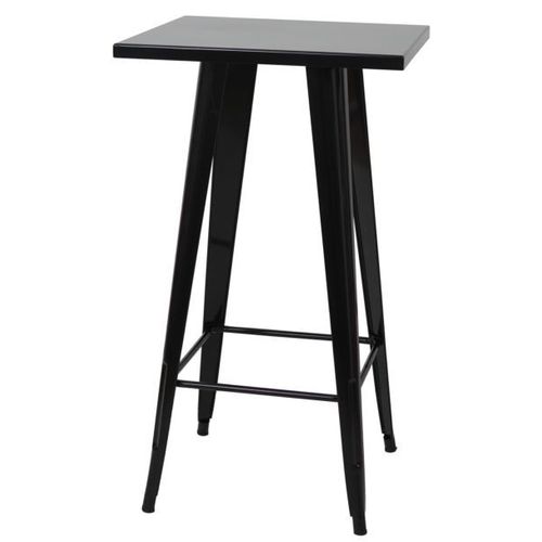 Table Haute Hwc-A73, Métal, Design Industriel 105x60x60cm   Noir