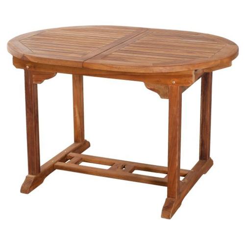 Hanna - Table De Jardin 4/6 Personnes - Ovale Extensible 120/180 X 90 Cm En Bois Teck Huil?