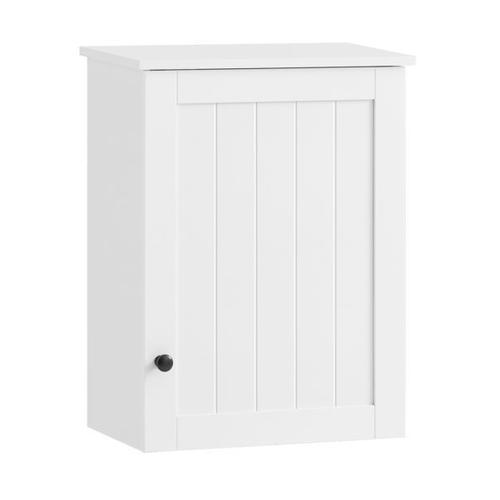 Sobuy® Bzr19-W Meuble Haut De Salle De Bain- 1 Porte Placard Commode Meuble De Rangement Mural Armoire Suspendue