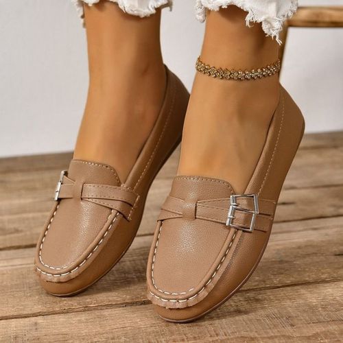 Chaussures Mocassins En Cuir Pu Pour Femmeschaussures Plates Pour Femmesmocassins Décontractés Enfilerprintemps03