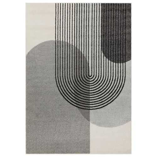 Tapis Tissé Plat Moderne Disco 160x230 Cm Gris - Novatrend