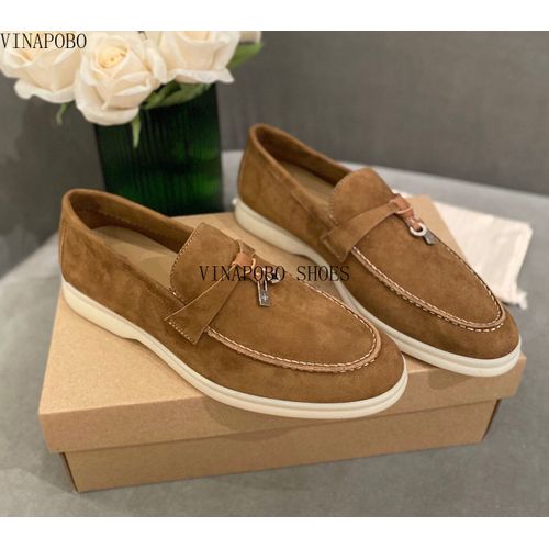 Chaussures Vinapobomocassins Décontractés En Cuir Pour Femmesmocassins Paresseuxchaussures Enfilersangle De Verrouillage En Métalchaussures De Couple