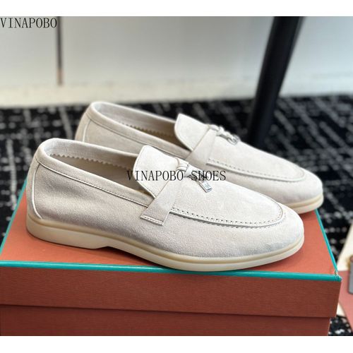 Chaussures Mocassins En Cuir Enfiler Pour Femmesbout Rondchaussures Platesglandpendentif En Métaldesignmarque De Luxechaussures De Marchehaute Qualité