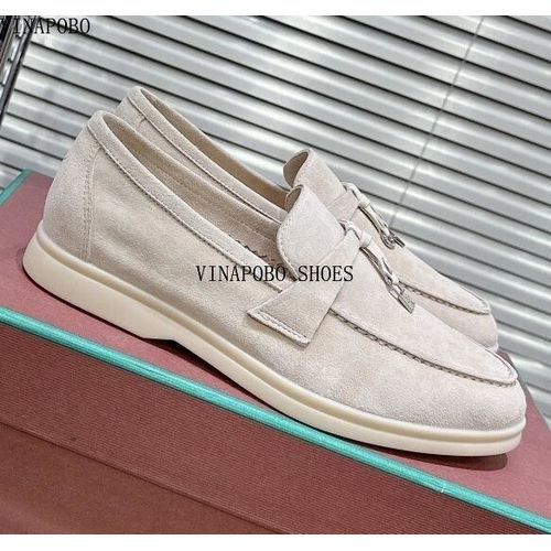 Chaussures Vinapobomocassins Décontractés En Cuir Pour Femmesmocassins Paresseuxchaussures Enfilersangle De Verrouillage En Métalchaussures De Couple