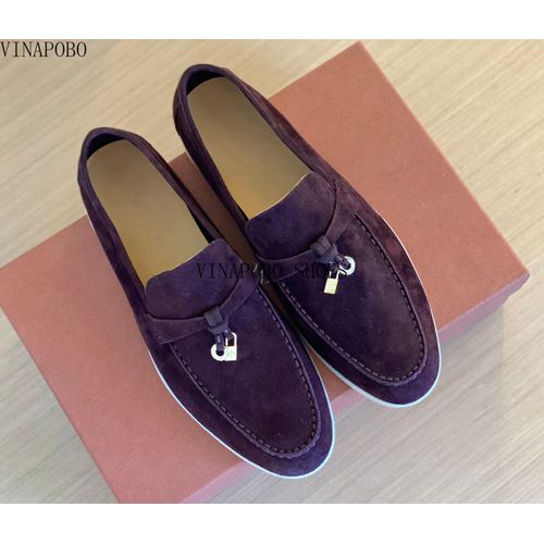 Chaussures Mocassins Paresseux En Daim Nude Pour Femmeschaussures Platesdécor En Métalconfortablesconduitebritanniquedécontractéformelchaudprintemps