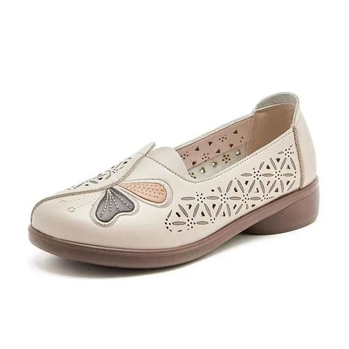 Chaussures Mocassins Ajourés Respirants Pour Femmeschaussures De Ballet Papillon D'étémocassins Rouges Pour Mèreschaussures De Marche Quotidiennes Confortables