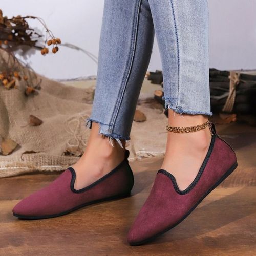 Mocassins Respirants À Enfiler Pour Femmes,Chaussures De Ballet Peu Profondes,Chaussures De Bateau Parker Pointues Astronomiques Douces,Grande Taille 43,Mode 2024