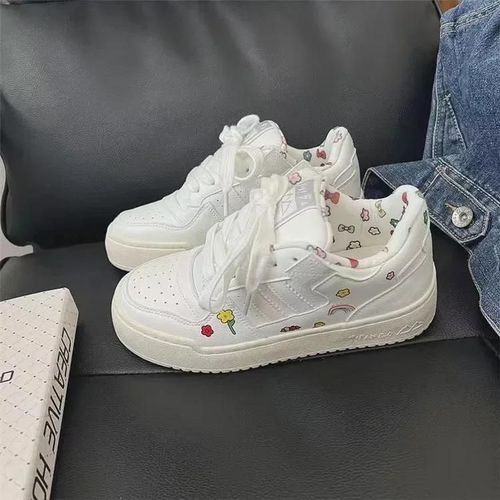 Chaussures Baskets Décontractées En Cuir Blanc Pour Femmeschaussures De Course Plateforme Respirantesmocassins De Haute Qualité