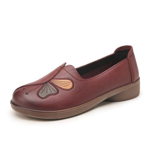 Chaussures Mocassins Ajourés Respirants Pour Femmeschaussures De Ballet Papillon D'étémocassins Rouges Pour Mèreschaussures De Marche Quotidiennes Confortables