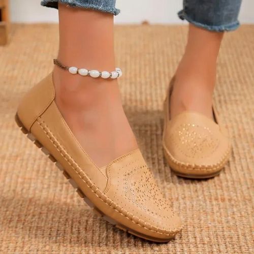 Chaussures Mocassins D'extérieur Enfiler Pour Femmeschaussures Platesparker Rond En Cristallumière Astronomique Doucechaussures Pour Dames