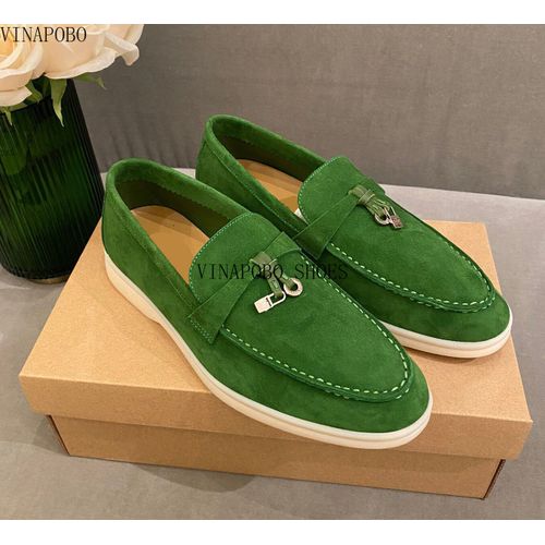 Chaussures Vinapobomocassins Décontractés En Cuir Pour Femmesmocassins Paresseuxchaussures Enfilersangle De Verrouillage En Métalchaussures De Couple