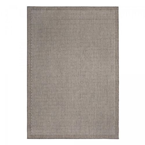 Tapis Salle À Manger 200x285 Tissé Marron Rectangle Motif Faux Uni Nouchy