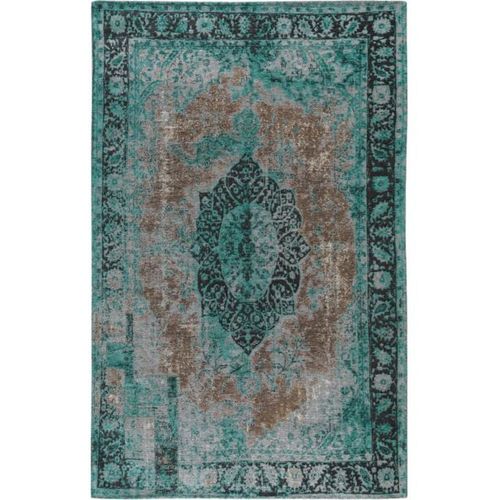 Tapis Vintage Tissé À Plat Tosca Turquoise 115x180 Cm - Tapis Poil Ras / Effet Usé