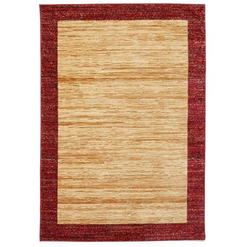 Tapis Chambre 100x150 Tissé Beige Rectangle Motif Simple Chobay 2