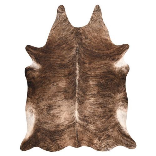 100x150 Cm Tapis Imitation Peau De Vache, Vache G5068-1, Peau Marron
