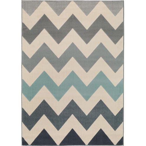 Tapis Poil Ras Dessert Bleu 140x200 Cm - Tapis Poil Court Design Moderne Pour Salon