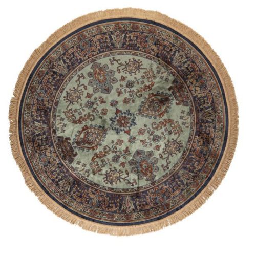 Tapis Rond 200 Cm En Tissu Vert Foncé - Tilda