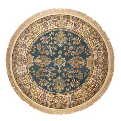 Tapis Rond 200 Cm En Tissu Camel - Tilda