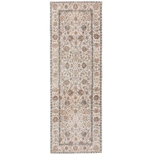 Tapis Vintage De Couloir Mara Beige 80x240 Cm - Tapis Poil Ras / Effet Usé