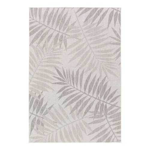Tapis Polyester En Matière Recyclé - Harmonie - Feuilles Beige Decoweb.Com - 120 X 170 Cm