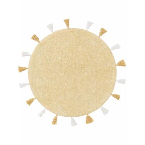 Lytte Tapis Lavables Pour Enfants Malu Jaune Diamètre 100 Cm Rond