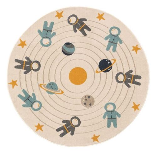 Lytte Tapis Enfant Apollo Crème Diamètre 120 Cm Rond