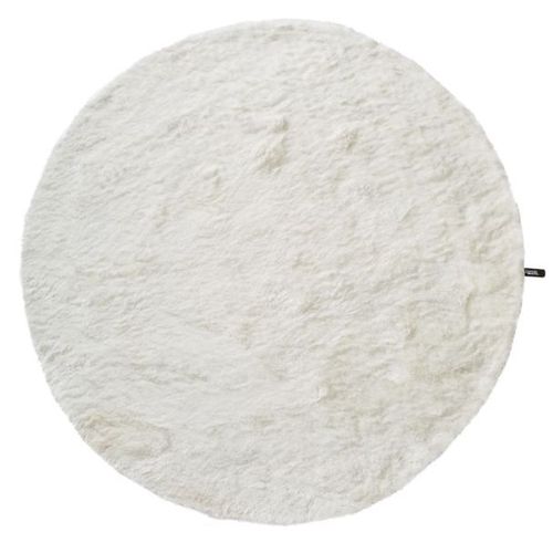 Benuta Essentials Tapis À Poils Longs Whisper Blanc Diamètre 80 Cm Rond