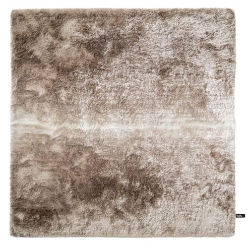 Tapis Shaggy À Poils Longs Whisper Beige/Marron Clair 200x200 Cm - Tapis Doux Pour Salon