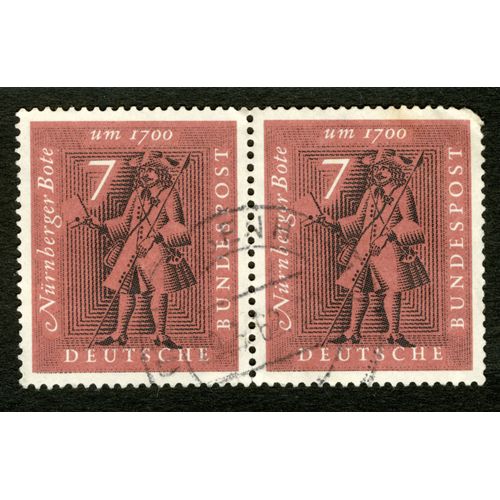 Deux Timbres Oblitérés Deutsche Bundespost, Nurnberger Bote, Um 1700, 7