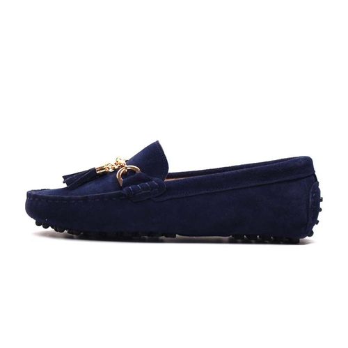 Chaussures Mocassins Décontractés En Cuir Véritable Pour Femmeschaussures Plates Enfilerà La Mode