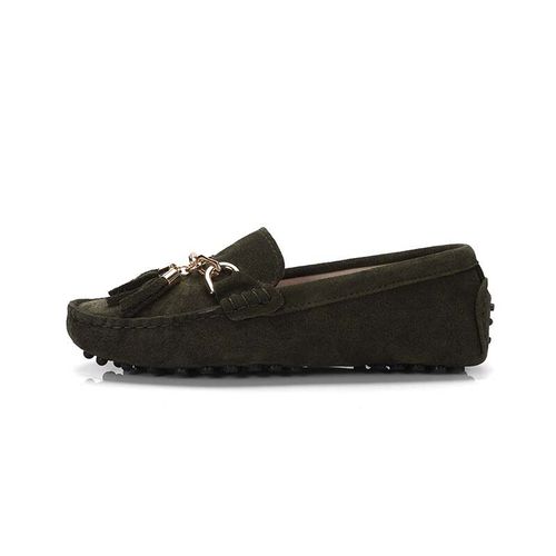 Chaussures Mocassins Décontractés En Cuir Véritable Pour Femmeschaussures Plates Enfilerà La Mode