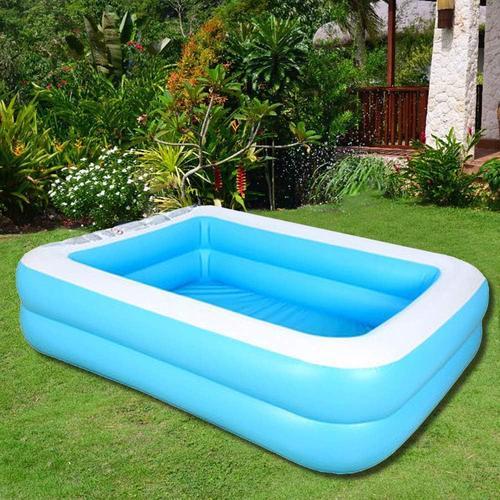 Piscine Gonflable Double Couche, 110x88x33 Cm Piscine Pour Enfants, Baignoire Bébé Pliable Pour Garçons, Filles, Adulte, Adaptée Aux Familles, Aux Jardins, À L'intérieur Et À L'extérieur. 110cm