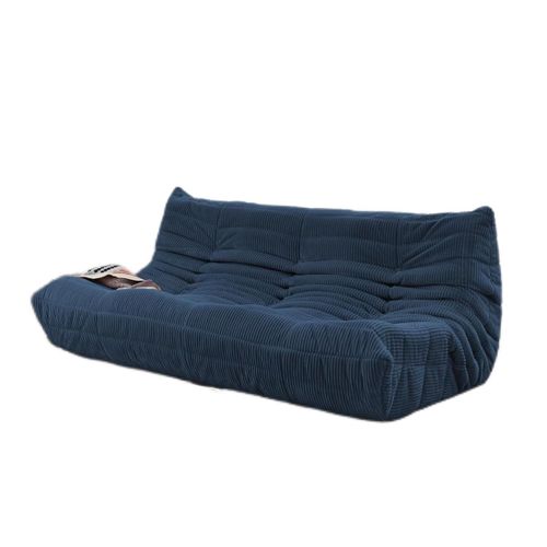 Togo Loveseat - Deep Blue - No-Assembly, Double-Layer Foam Comfort, Ergonomic Support, Soft-Touch Fabric Upholstery