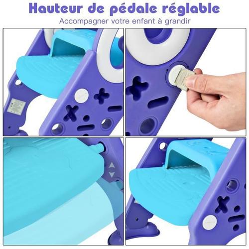 COSTWAY Siège de Toilette pour Enfants Pliable Hauteur Réglable 75KG avec  Coussin Amovible et Doux en PP+PVC Réducteur WC Bébé Vert