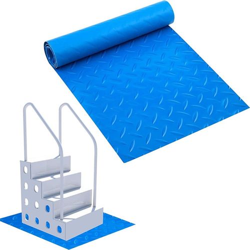 Tapis d'échelle de Piscine avec Coussin d'échelle de Protection antidérapant, Durable pour Les piscines Hors Sol et Les escaliers, Coussin de Protection 40*90CM