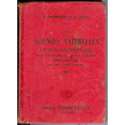 Les Sciences Naturelles Des Cours Complémentaires Et De L'enseignement Primaire Supérieur