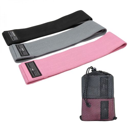 Vivezen - Lot De 3 Élastiques De Résistance Pour Musculation, Fitness, Pilate - Rose, Gris, Noir