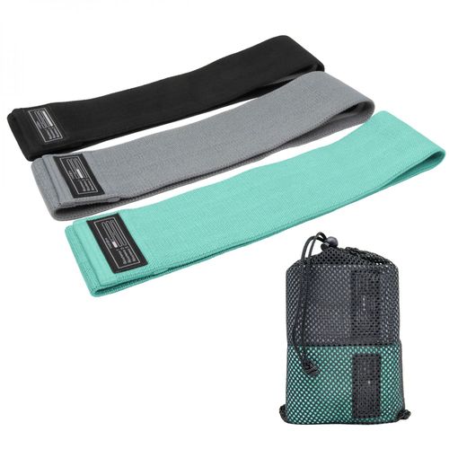 Vivezen - Lot De 3 Élastiques De Résistance Pour Musculation, Fitness, Pilate - Turquoise, Gris, Noir