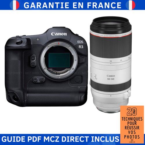 Canon EOS R3 + RF 100-500mm f/4.5-7.1 L IS USM + Guide PDF MCZ DIRECT '20 TECHNIQUES POUR RÉUSSIR VOS PHOTOS'