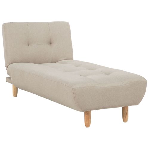 Chaise Longue En Tissu Beige Alsten