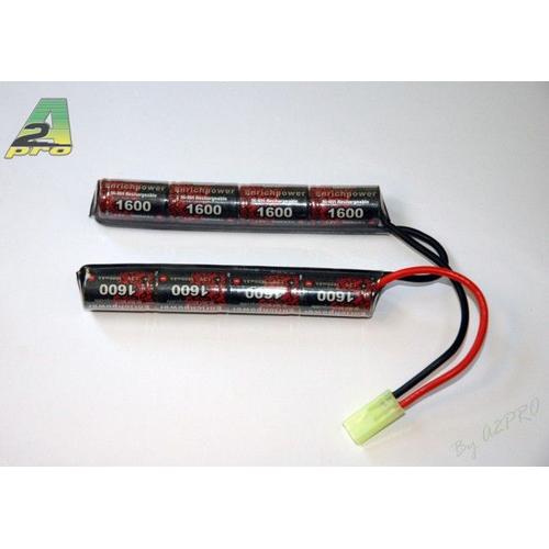 Airsoft - Batterie Ni-Mh 2 Bâtons 9.6v - 1600 Mah - A2 Pro