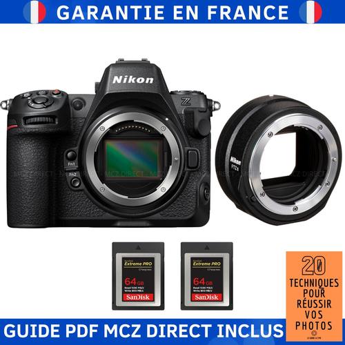 Nikon Z8 + FTZ II + 2 SanDisk 64GB Extreme PRO CFexpress Type B + Guide PDF MCZ DIRECT '20 TECHNIQUES POUR RÉUSSIR VOS PHOTOS'